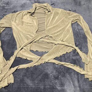 Sheer green wrap top